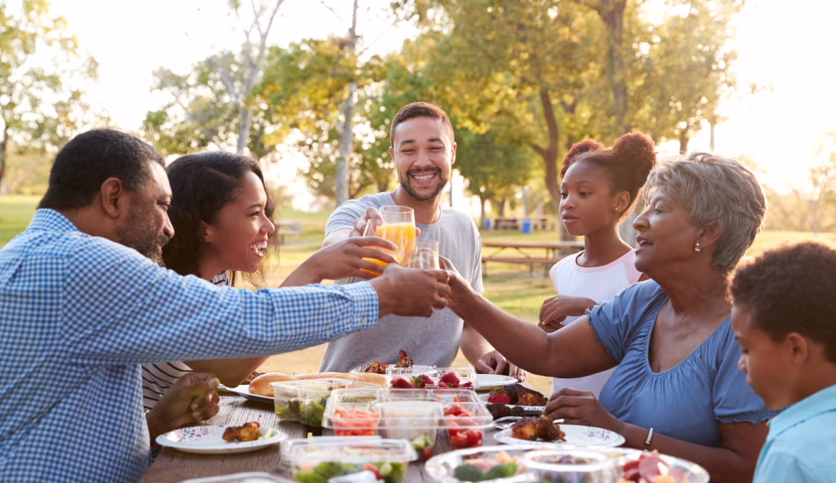 black family eating together, african family eating, black family time, farm to table meal